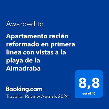 Apartamento Recien Reformado En Primera Linea Con Vistas A La Playa De La Almadraba 베니카씸 외부 사진